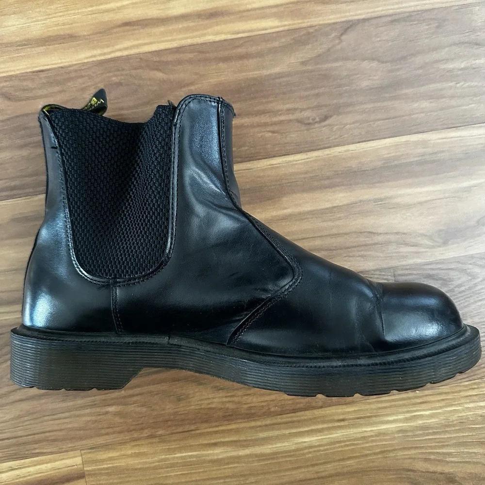 Vintage 90s Dr. Martens Chelsea Boots Mens 8 Black Leather 2976 Made England